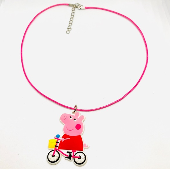 Other - Peppa Pig on Bike Soft PVC Kid’s Necklace (W1)